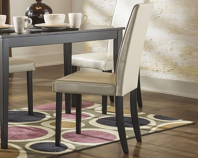 Signature Design by Ashley Kimonte Parsons 19" Dining Room Chair, Set of 2, Ivory - LeafyLoom