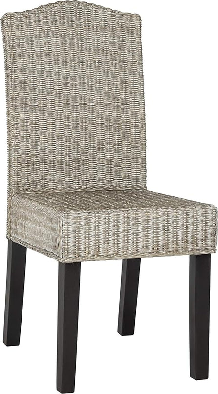 Safavieh Home Collection Odette Grey Wicker Dining Chair - LeafyLoom