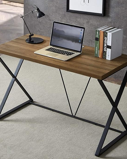 Computer Desk 47 in, Home Office Writing Desk, Modern Simple Style Wood Table, Brown - LeafyLoom