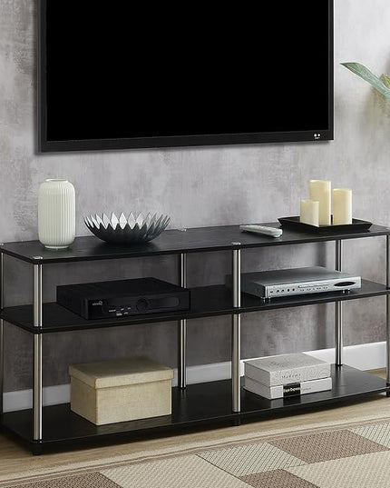 Convenience Concepts Designs2Go 3 Tier 60" TV Stand, Black - LeafyLoom