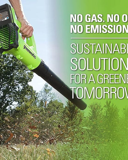 Greenworks 24V Axial Blower (100 MPH / 330 CFM), 2.0Ah Battery and Charger - LeafyLoom