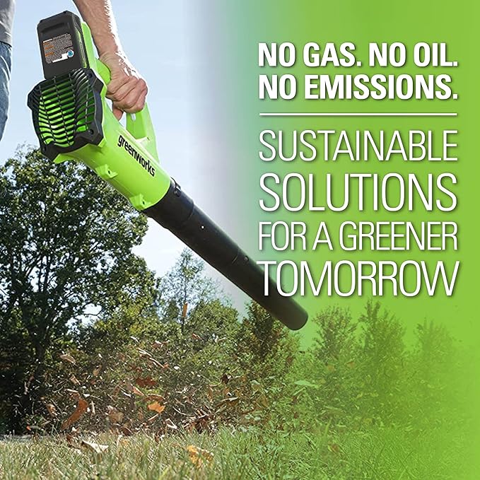 Greenworks 24V Axial Blower (100 MPH / 330 CFM), 2.0Ah Battery and Charger - LeafyLoom