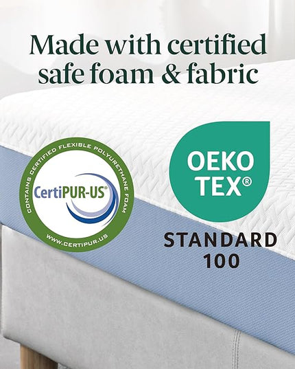 ZINUS 12 Inch Cooling Essential Memory Foam Mattress [New Version], Full, Fiberglass Free, Medium Feel, Cooling Airflow Memory Foam, Certified Safe Foams & Fabric, Mattress in A Box - LeafyLoom