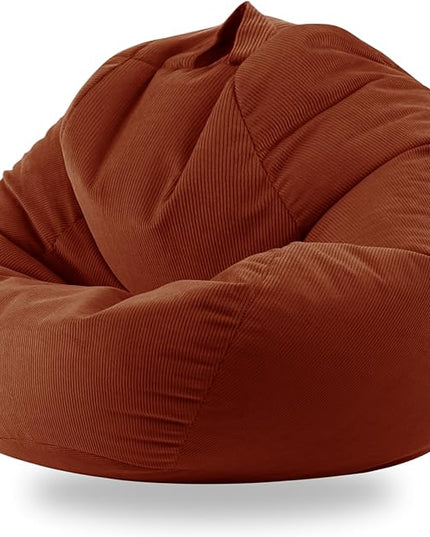 Stuffed Animal Storage Bean Bag Chair Cover (No Filler) Washable Ultra Soft Corduroy Bean Bag Cover for Organizing Plush Toys, Bean Bag for Adults - LeafyLoom