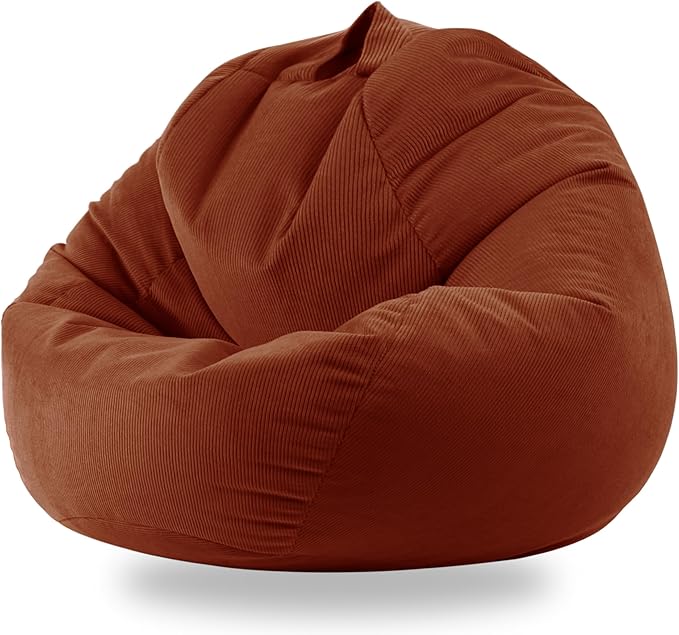 Stuffed Animal Storage Bean Bag Chair Cover (No Filler) Washable Ultra Soft Corduroy Bean Bag Cover for Organizing Plush Toys, Bean Bag for Adults - LeafyLoom