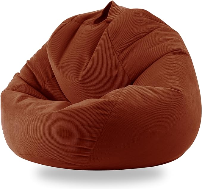 3 Ft Bean Bag Chair Cover (No Filler) Stuffed Animal Storage Bean Bag Cover for Pets Dogs/Cats Bed Corduroy Stuffed for Organizing Plush Toys - LeafyLoom