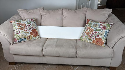 Insieme Queen Size Headboard Wedge Pillow (White) |Multi-Use Foam Bed Gap Filler for Covering Gaps Between Bed and Headboard or Wall (60x8x6x10 inch) - LeafyLoom