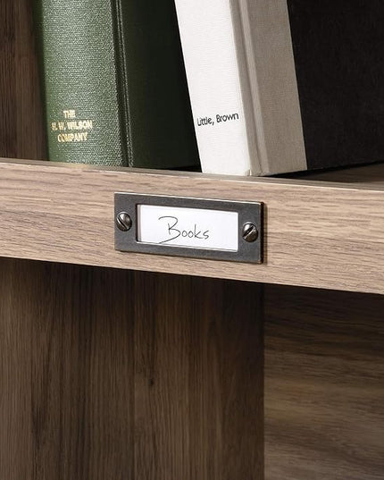 Sauder Barrister Lane Cubby Bookcase/ Book Shelf for Storage and Display, Salt Oak finish - LeafyLoom