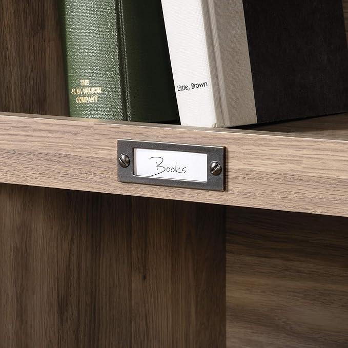 Sauder Barrister Lane Cubby Bookcase/ Book Shelf for Storage and Display, Salt Oak finish - LeafyLoom