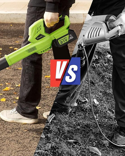 YOUGFIN Cordless Leaf Blower,21V Battery Powered Leaf Blower for Lawn Care, Electric Lightweight Mini Leaf Blower (Battery & Charger Included) - LeafyLoom