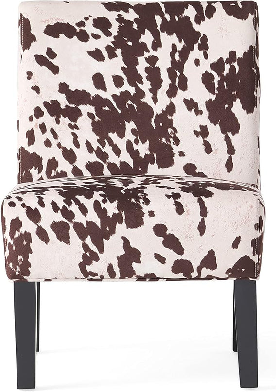 Christopher Knight Home Kassi Fabric Accent Chairs, 2-Pcs Set, Milk Cow - LeafyLoom
