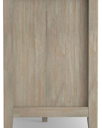 SIMPLIHOME Artisan SOLID WOOD Universal TV Media Stand, 72 inch Wide, Transitional, Living Room Entertainment Center, Storage Cabinet, for Flat Screen TVs up to 80 inches in Distressed Grey - LeafyLoom