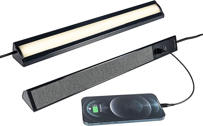 Cordinate LED Light Fixture, Charging Station, Adjustable Light Settings, Wall Installation or Tabletop, Dorm Room Essential, Office, Kitchen, and Bedroom Light, 51766 - LeafyLoom