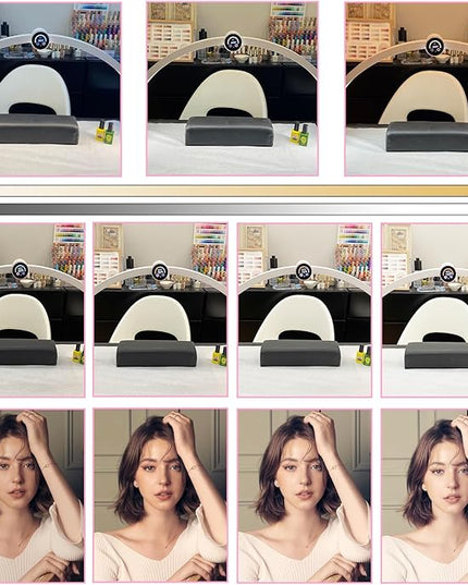 LED Half Moon Nail Desk Lamp for Professionals Smart Display 3000-6000k 45w Adjustable Brightness, Color Temperature Led Light for Nails Desk Lamp 29.5IN - LeafyLoom