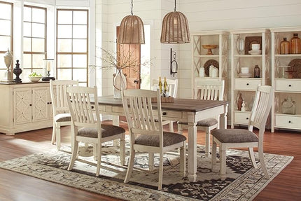 Signature Design by Ashley Bolanburg 20" Upholstered Dining Room Chair, Set of 2, Antique White - LeafyLoom