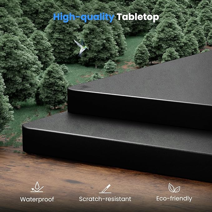 Electric Standing Desk Adjustable - 55 x 24 Inch Sit Stand up Desk with Cable Management - 3 Memory Preset Adjustable Height Desk Computer Home Office Desk - LeafyLoom