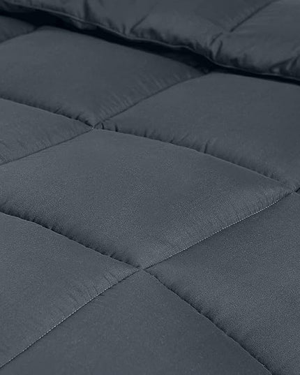 Utopia Bedding All Season 250 GSM Comforter - Plush Siliconized Fiberfill - Box Stitched (Twin/Twin XL, Gray) - LeafyLoom