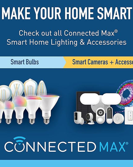 Cree Lighting Connected Max Smart Led Bulb Par38 Outdoor Flood Tunable White + Color Changing, 2.4 Ghz, Compatible with Alexa and Google Home, No Hub Required, Bluetooth + WiFi, Pack of 4 CreeLighting
