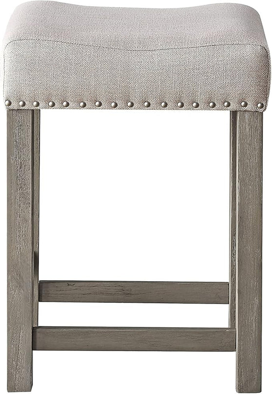 NicBex Kitchen Table Chairs Set of 4 Dining Table Set 4Pc Pk Counter Height Set with USB in Beige Fabric, Marble & Rustic Oak Finish for Small Space, Apartment, Oak - LeafyLoom