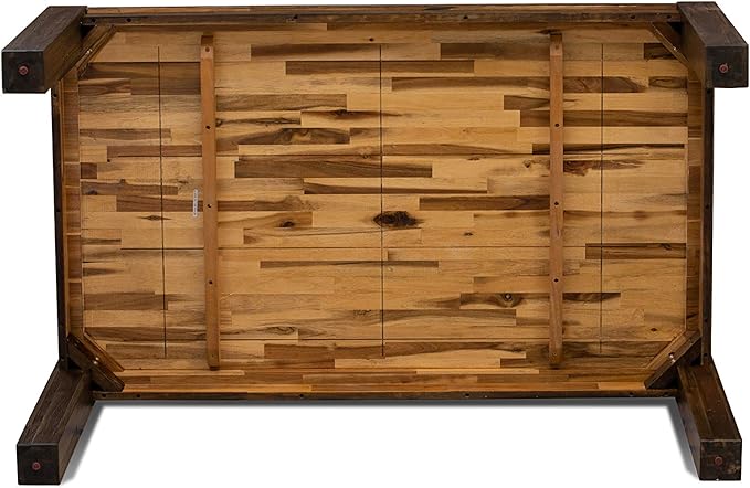 East West Furniture CN6-07-T Celina Dining Room Table - Rectangle Rustic Farmhouse Table , 36x60 Inch, Jacobean - LeafyLoom