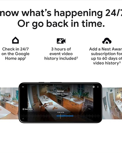 Google Nest Cam Outdoor or Indoor, Battery - 2nd Generation - 1 Pack GoogleLLC