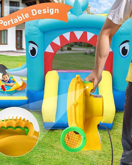 370W 0.5HP Air Blower: Bounce House Blower - Commercial Electric Blower for Inflatables - Work for Bouncy Castle Jump Slides Water slides Inflatable Arch - LeafyLoom