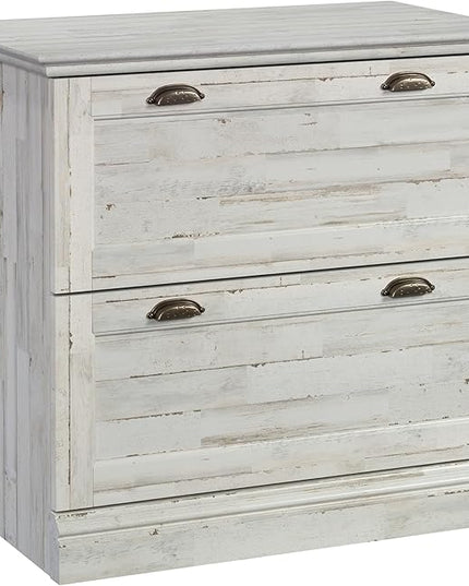 Sauder Barrister Lane Lateral File, White Plank finish - LeafyLoom