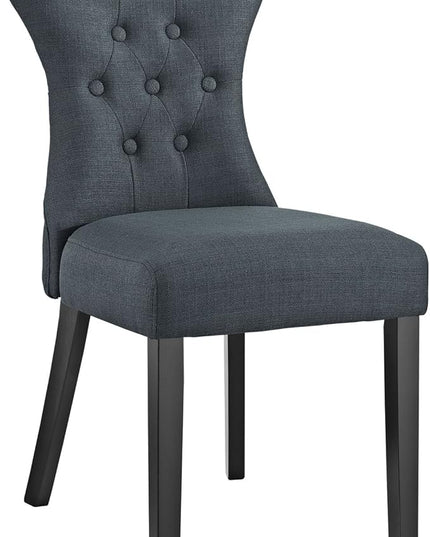 Modway Silhouette Modern Tufted Upholstered Fabric Parsons Kitchen and Dining Room Chair in Gray - LeafyLoom