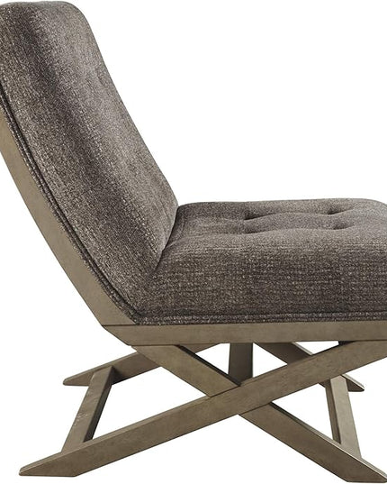Signature Design by Ashley Sidewinder Coastal Tufted Accent Chair, Grayish Brown - LeafyLoom