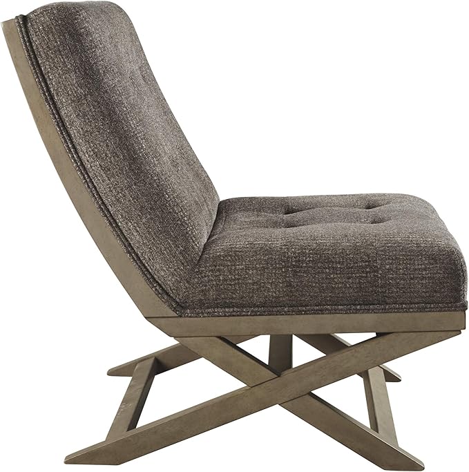 Signature Design by Ashley Sidewinder Coastal Tufted Accent Chair, Grayish Brown - LeafyLoom