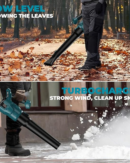 Cordless Leaf Blower for makita 18V Battery, 480 CFM Electric Blower with Brushless Motor, Adjustable 3 Speeds up to 22000RPM, Handheld Leaf Blower for Lawn Care,Yard and Snow Blowing(No Battery) - LeafyLoom