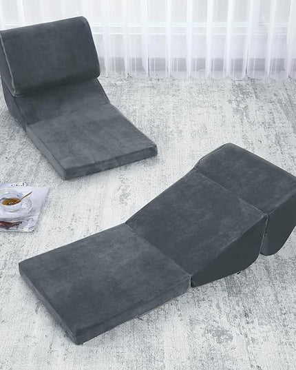 Adjustable Japanese Floor Chair, Multifunctional Legless Chair Floor Pillow Meditation Cushion, Padded Folding Sofa Chair, Portable Floor Seat for Adults & Kids - LeafyLoom