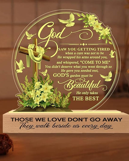 In Memory of Loved One Gifts for Mom, Mother, Father, Dad, Husband, Son, Loved One | Memorial Gifts for Loss | Sympathy Gifts for Loss of | Bereavement Gift Idea | Memory Night Light - LeafyLoom