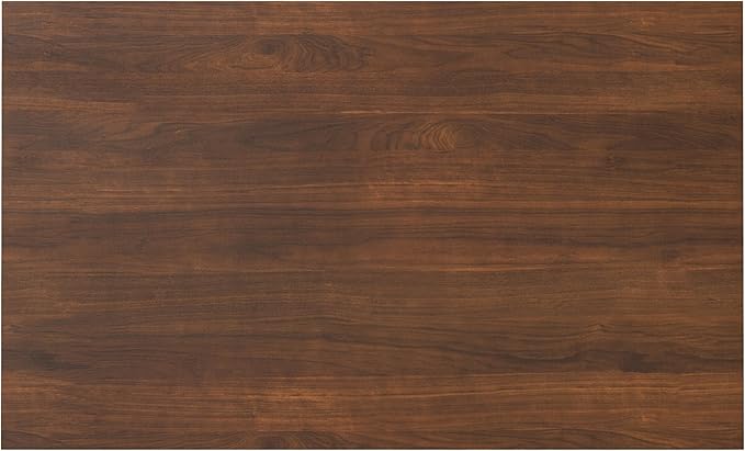 SIMPLIHOME Hunter Dining, Solid Wood Walnut Veneer Tabletop and Powder-Coated Iron Metal Legs in Black Industrial-Style Rectangular Kitchen Table for 4 to 6 People, 66 inches - LeafyLoom