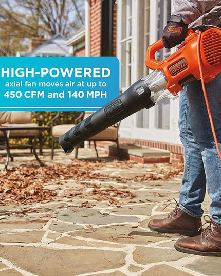 BLACK + DECKER Electric Axial Leaf Blower (BEBL750 - LeafyLoom
