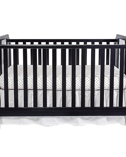 Suite Bebe Celeste 3 in 1 Convertible Island Crib Wood and Acrylic, Black - LeafyLoom