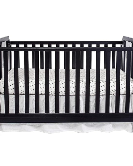 Suite Bebe Celeste 3 in 1 Convertible Island Crib Wood and Acrylic, Black - LeafyLoom