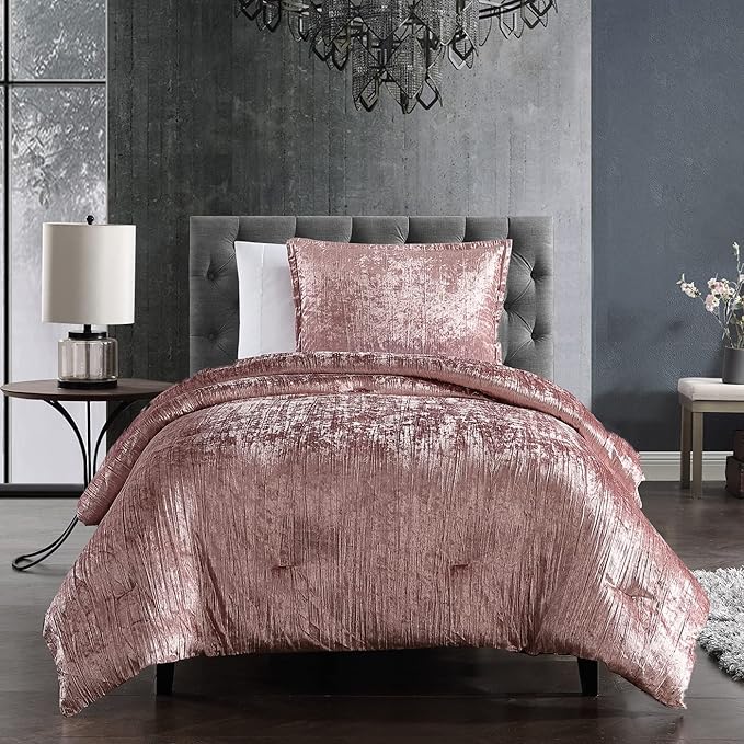 Riverbrook Home Turin Comforter Set, Twin, Blush, 2-Piece Set - LeafyLoom