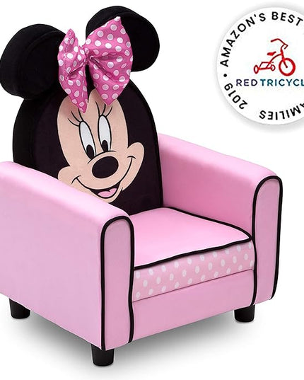 Delta Children Figural Upholstered Kids Chair, Disney Minnie Mouse - LeafyLoom