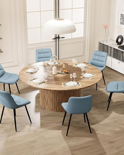 Kidol & Shellder Modern Dining Chairs Set of 2 Kitchen & Dining Room Chairs Upholstered Accent Chair Living Room Chairs Kitchen Chairs Comfy Chair for Bedrooms Waiting Room Home(Blue) - LeafyLoom