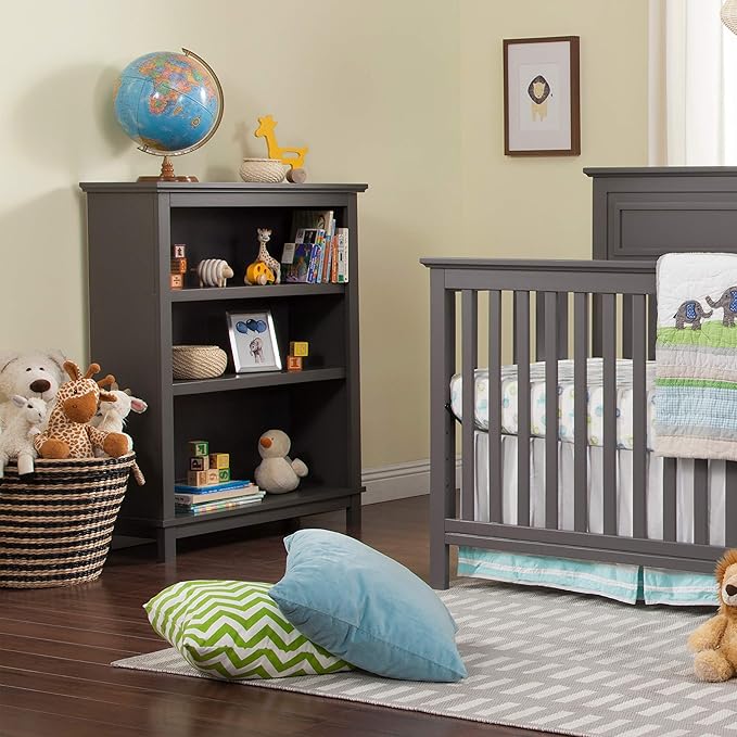 DaVinci Autumn Bookcase/Hutch in Slate - LeafyLoom