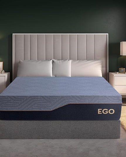 EGOHOME 14 Inch Full Mattress, Copper Gel Memory Foam Mattress for Pain Relief, Therapeutic Mattress in a Box, CertiPUR-US Certified, Fiberglass Free Medium Mattress, Black - LeafyLoom