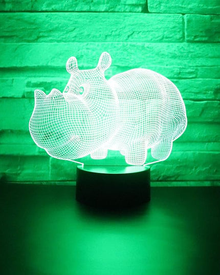 Night Light for Hippo Gift Desk Table Light 7 Colors Changing Touch Control Christmas Birthday Valentine's Day Kids - LeafyLoom