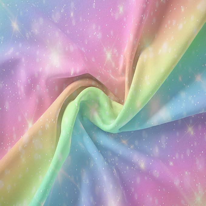 NINENINE Rainbow Bedding Sets,Twin Comforter Set for girls,Twin Bedding Sets for girls,Pink Comforter Glitter Bedding Comforter Set with 1 Comforter 1Pillowcase - LeafyLoom