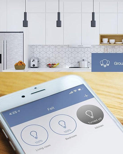 Feit Electric Smart Light Bulbs, 2.4 Ghz WiFi Light Bulbs, No Hub Needed, Works with Alexa and Google, Dimmable 60 Watt = LED 9W, OM60/927CA/AG/3, 2700K Soft White, 3 Pack FeitElectricCompany
