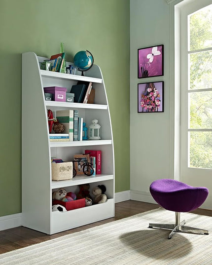 Ameriwood Home Hazel Kids' 4 Shelf Bookcase, White - LeafyLoom