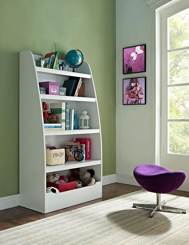 Ameriwood Home Hazel Kids' 4 Shelf Bookcase, White - LeafyLoom