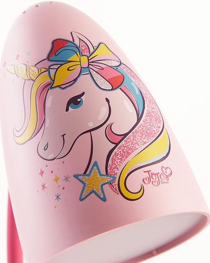 Idea Nuova Nickelodeon JoJo Siwa Switch Operated LED Task Table and Desk Lamp with Charging Outlet - LeafyLoom