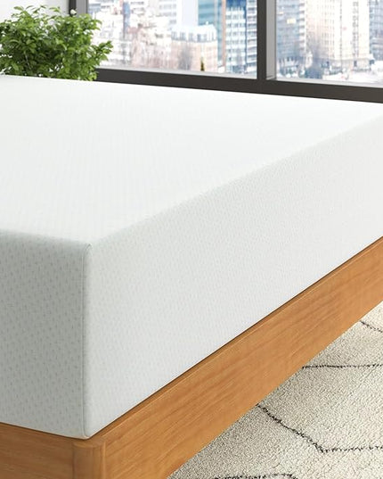 ZINUS 12 Inch Green Tea Memory Foam Mattress, Full, Fiberglass Free, Patented Custom Contour Support, Sturdy Base Foam, CertiPUR-US Certified, Mattress in A Box, White - LeafyLoom