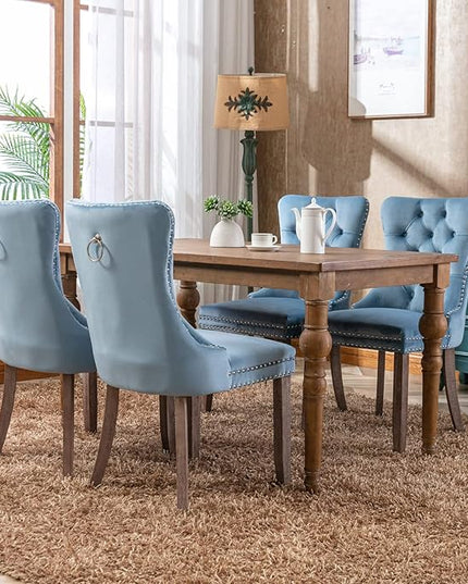 NicBex Haerin-SD-00113-LWJ Dining Chairs, 25.5"x19.7"x37.4", Light Blue - LeafyLoom